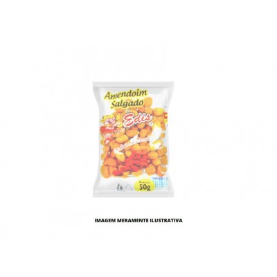 AMENDOIM - EDIS - 50g SALGADO COM PELE - CX50